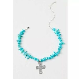 NEW! Free People,  Supernova Choker, Turquoise,  NWT!